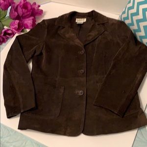 Bagatelle genuine leather suede heavy jacket brown